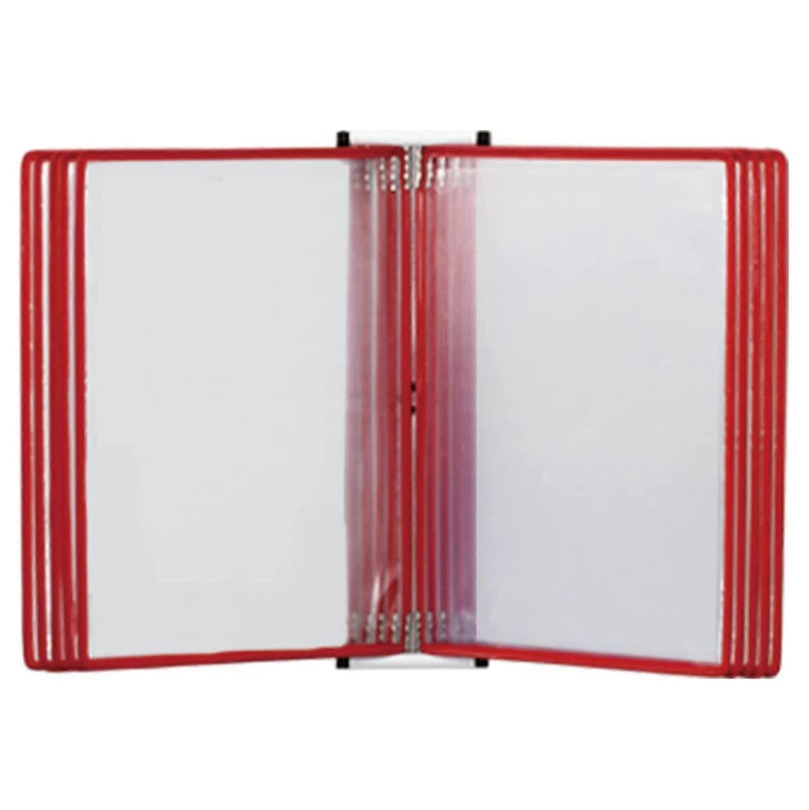 A4 Document Display with 10 Flip Panels, Wall Mounted File Holder for Quick and Professional Storage
