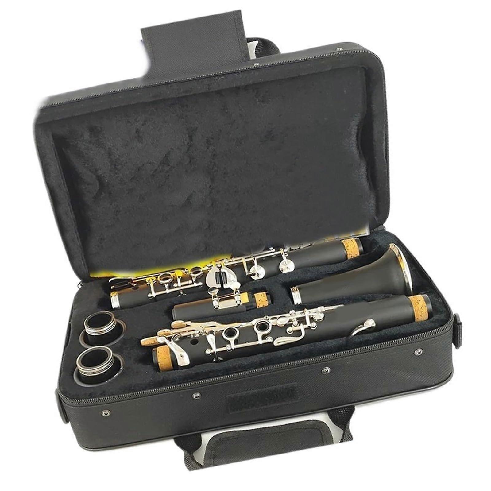 Beginner Clarinet 18 Keys Hard Rubber A Key with Durable Nickel Silver Keys for Students