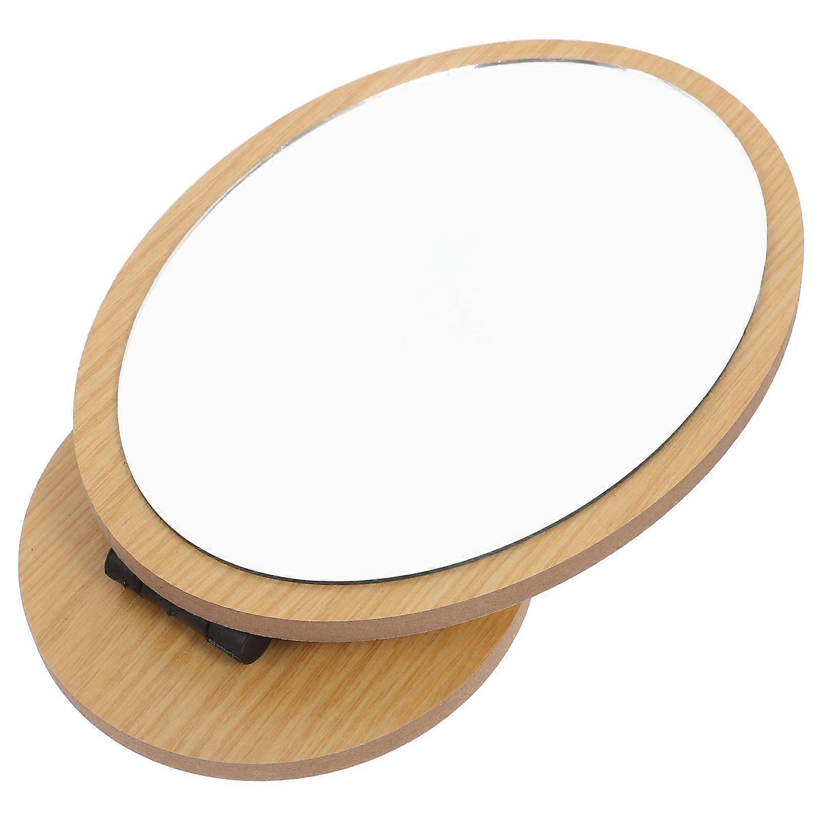 Desktop Mirror Stylish Mirror Foldable 1Pcs for Home Use Beige
