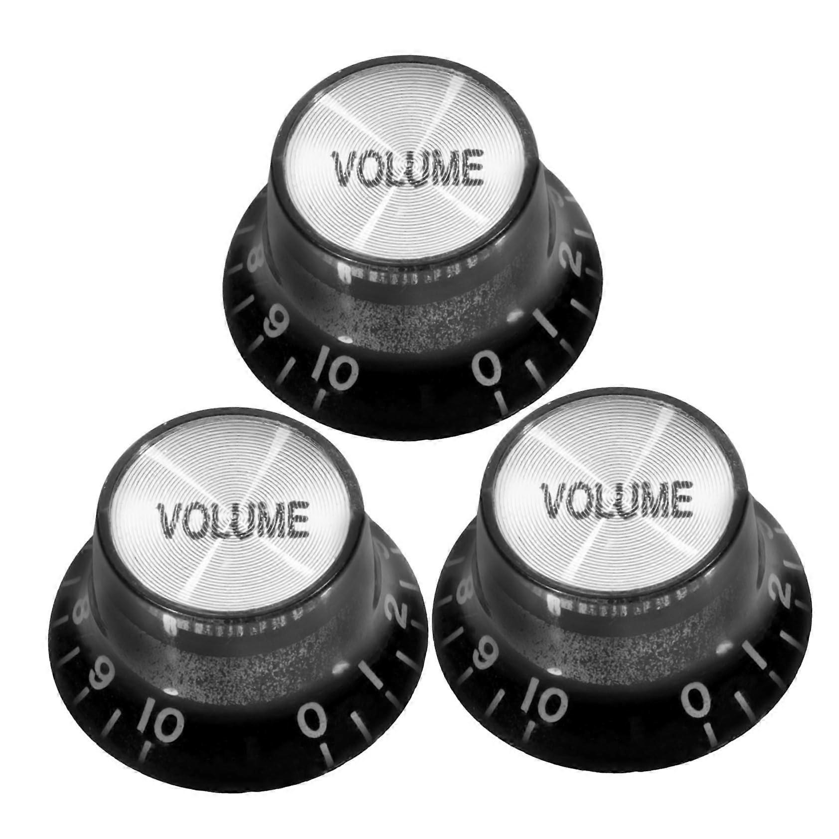 3pcs Electric Guitar Knobs Set Plastic Volume and Tone Control Replacement Durable