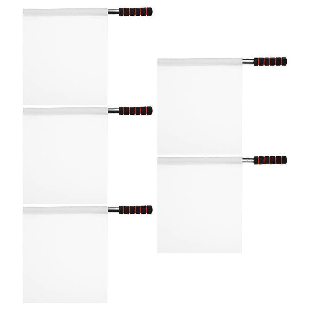 Referee Flag Athletic Competition Flag for Match Use 5Pcs White Color