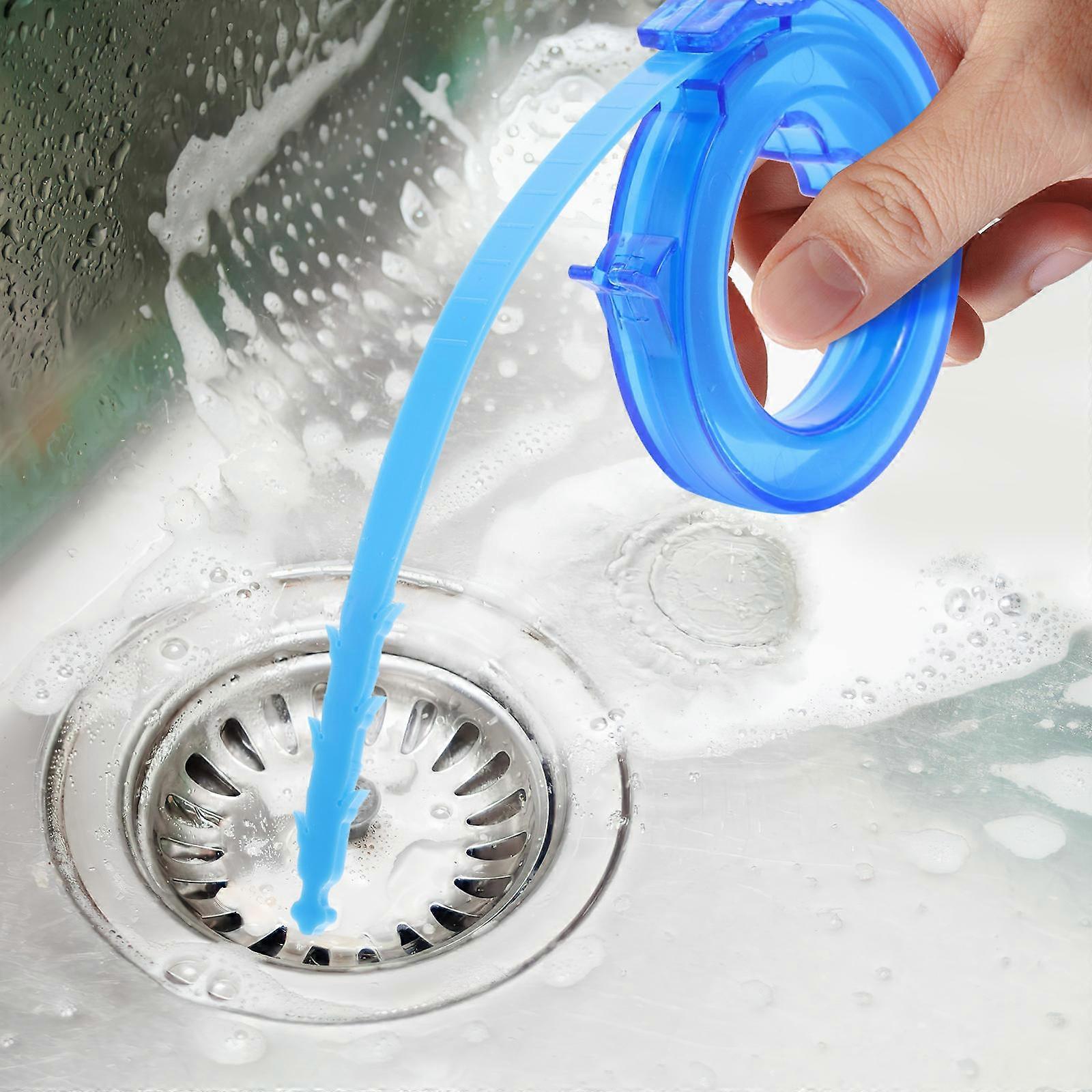 Sink Drain Clog Remover Drain Cleaner Sticks with Retractable 5Pcs