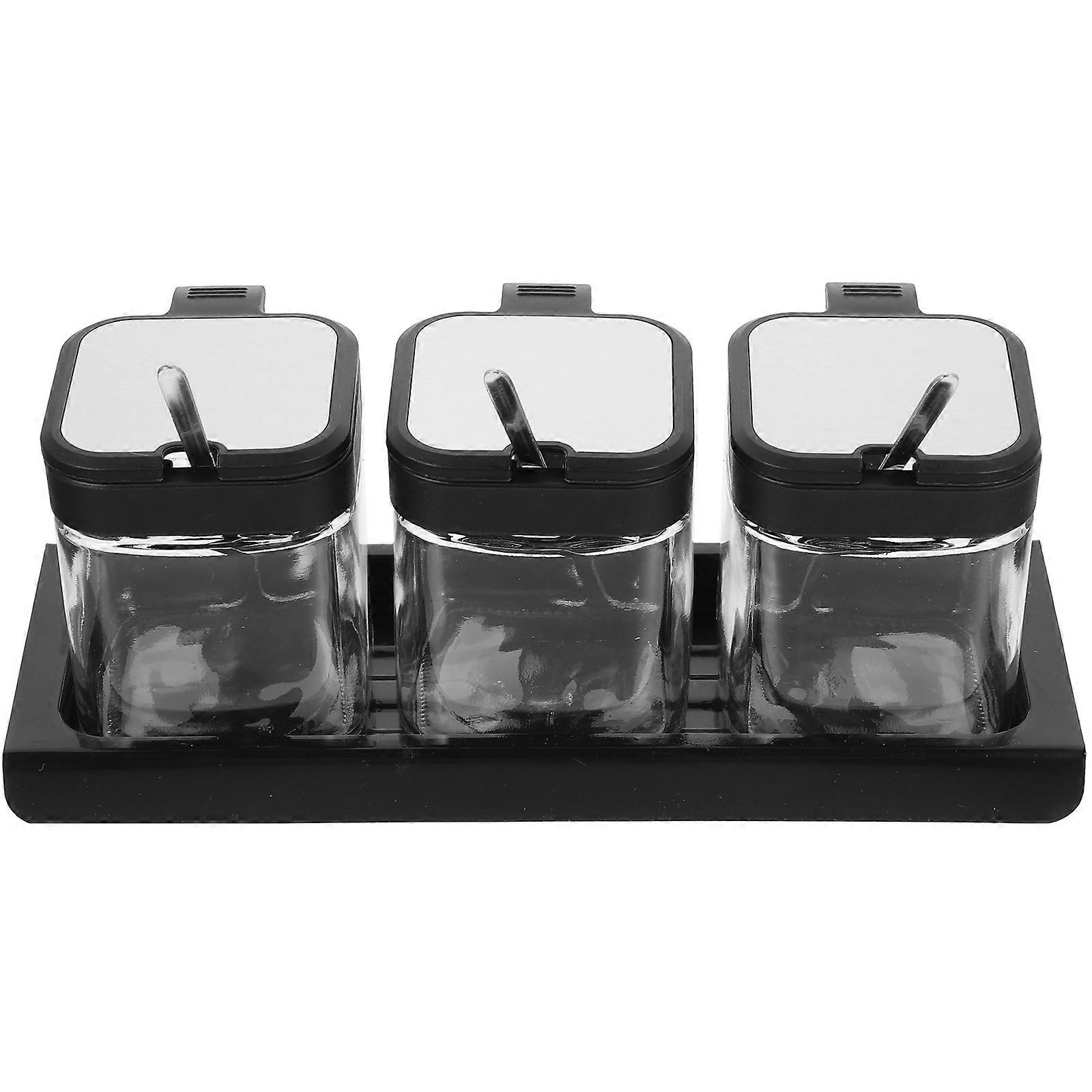 Multi-Function Salt Container Set for Storage Use Kitchen Seasoning