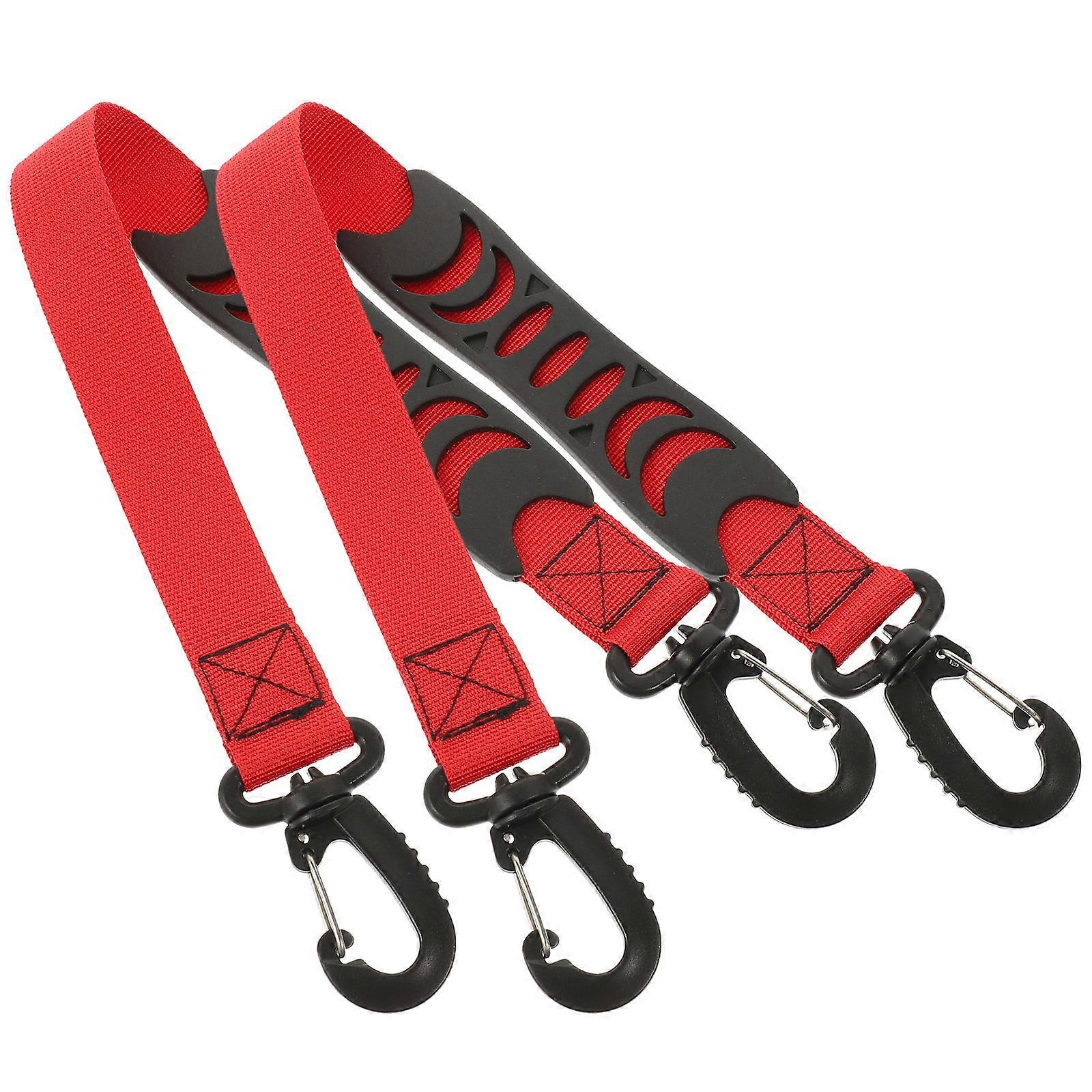 Red Skates Carrying Strap for Ski Boots with Handle Design 2Pcs Durable Nylon