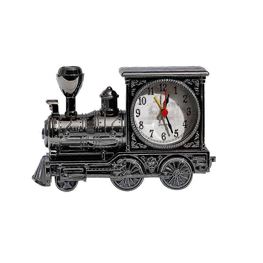 Creative Alarm Clock for Timekeeping Railway Engine Model Black