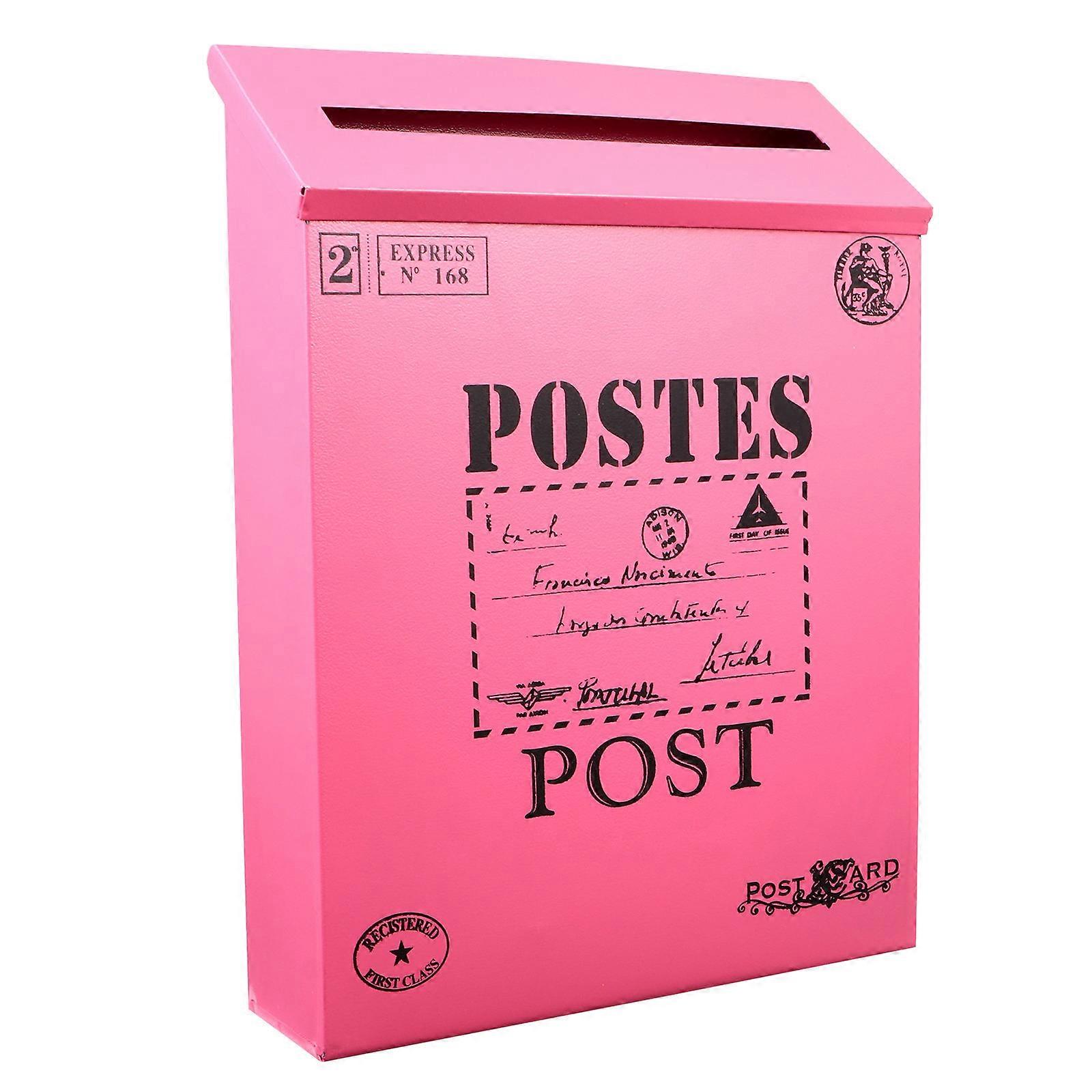 Durable Retro Iron Letter Box for Decor 1Pcs Multifunctional Post Box