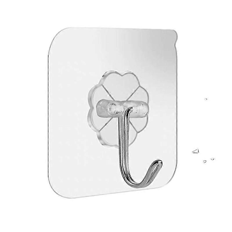 12 Pack Self Adhesive Hook Transparent Adhesive Hook Coat Hook Plastic Hook