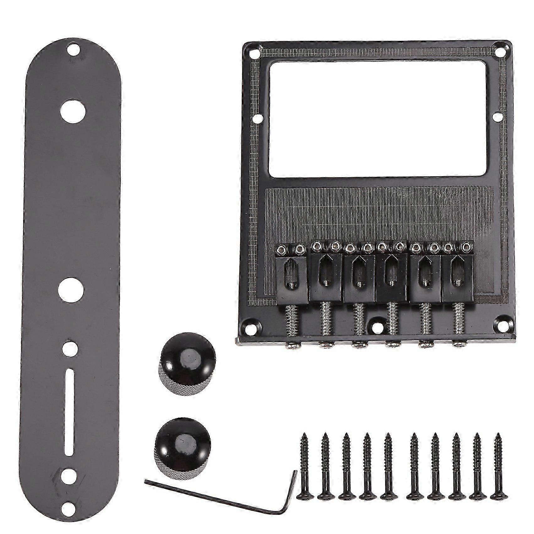 6 String Saddle Volume Control Bridge Plate Replacement with Control Plate compatible with Electric Guitar Repa