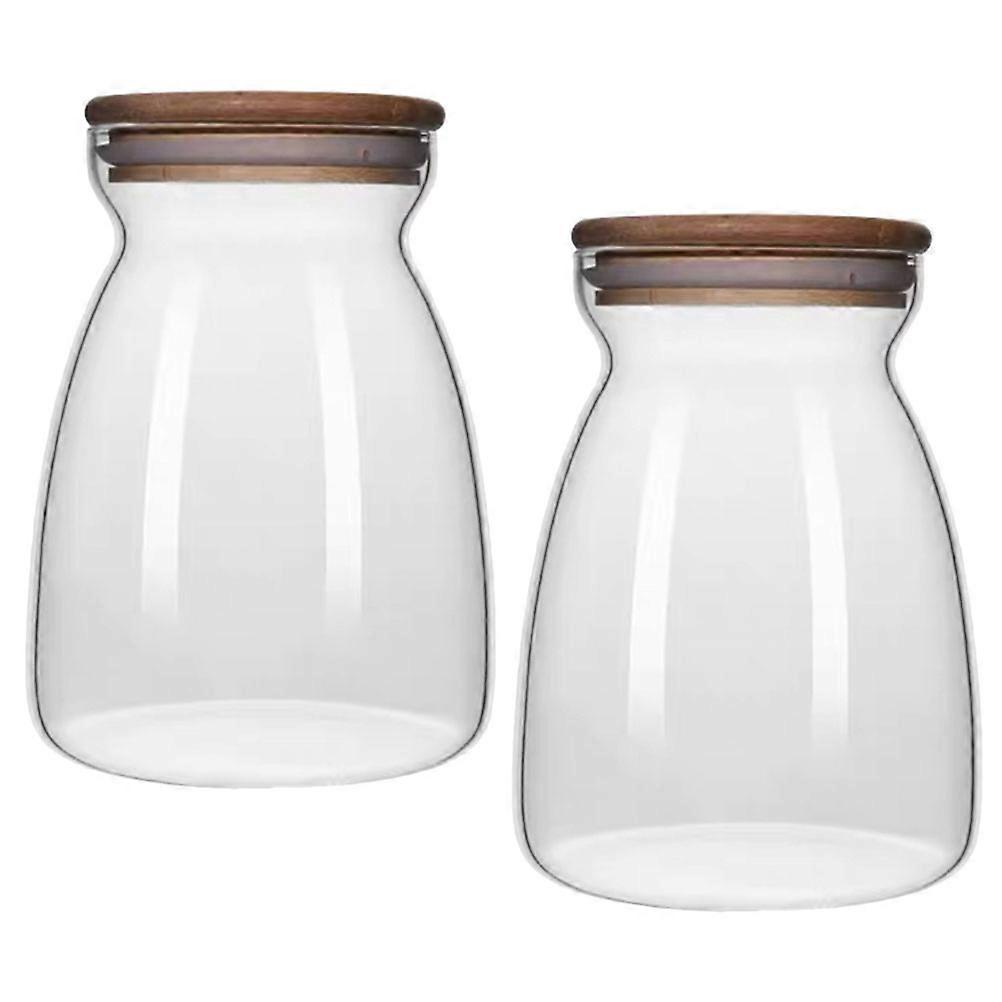 Storage Container Snack Holder for Storage 2Pcs Glass Bottle