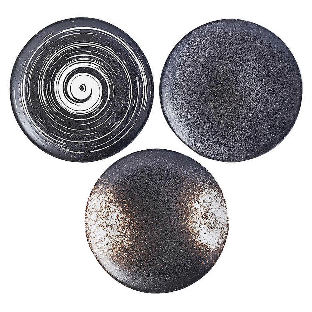 Ceramic Dinner Plates for Food Serving 3Pcs Assorted Color Pack