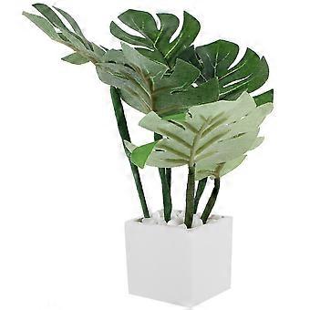 Kunstige Stueplanter Lille Bonsai Model Mini Have Indendørs Dekoration Hvid Plastik Cement Byggemodel Tilbehør 1Sæt