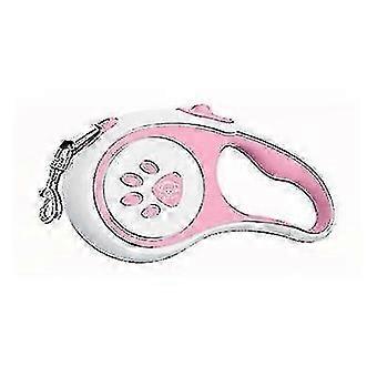 Pink Automatic Telescopic Dog Leash, Retractable Traction Rope Extends to 5M, Nylon