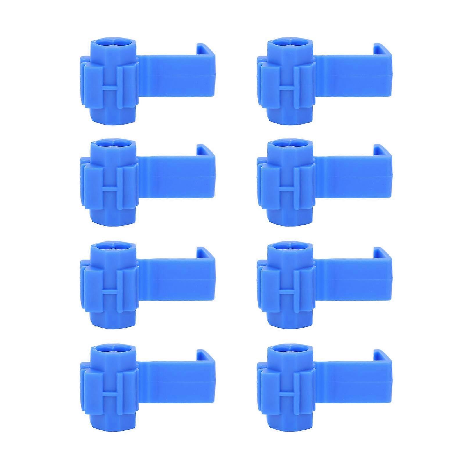 210Pcs Lock Wire Connectors Quick Splice Electrical Cable Snap Crimp Terminal BlocksBlue