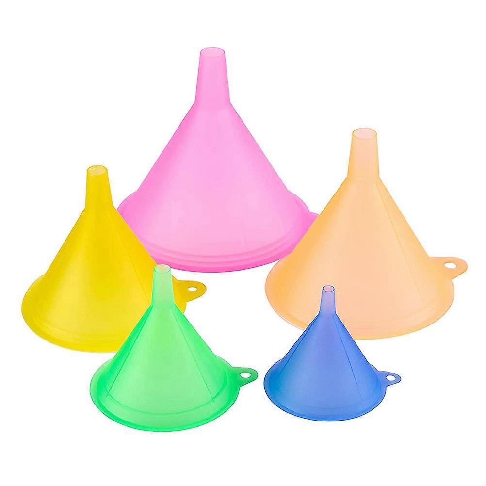 Kitchen Use Funnels Mini Plastic For Refillable Reusability Science Experiments 5Pcs