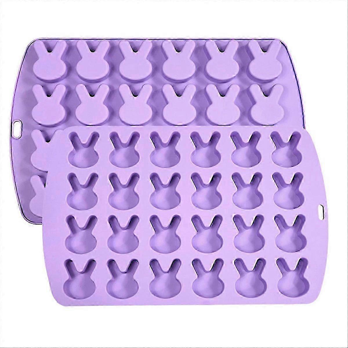 2pcs Easter Bunny Silicone Mold for Chocolate 24 Cavities