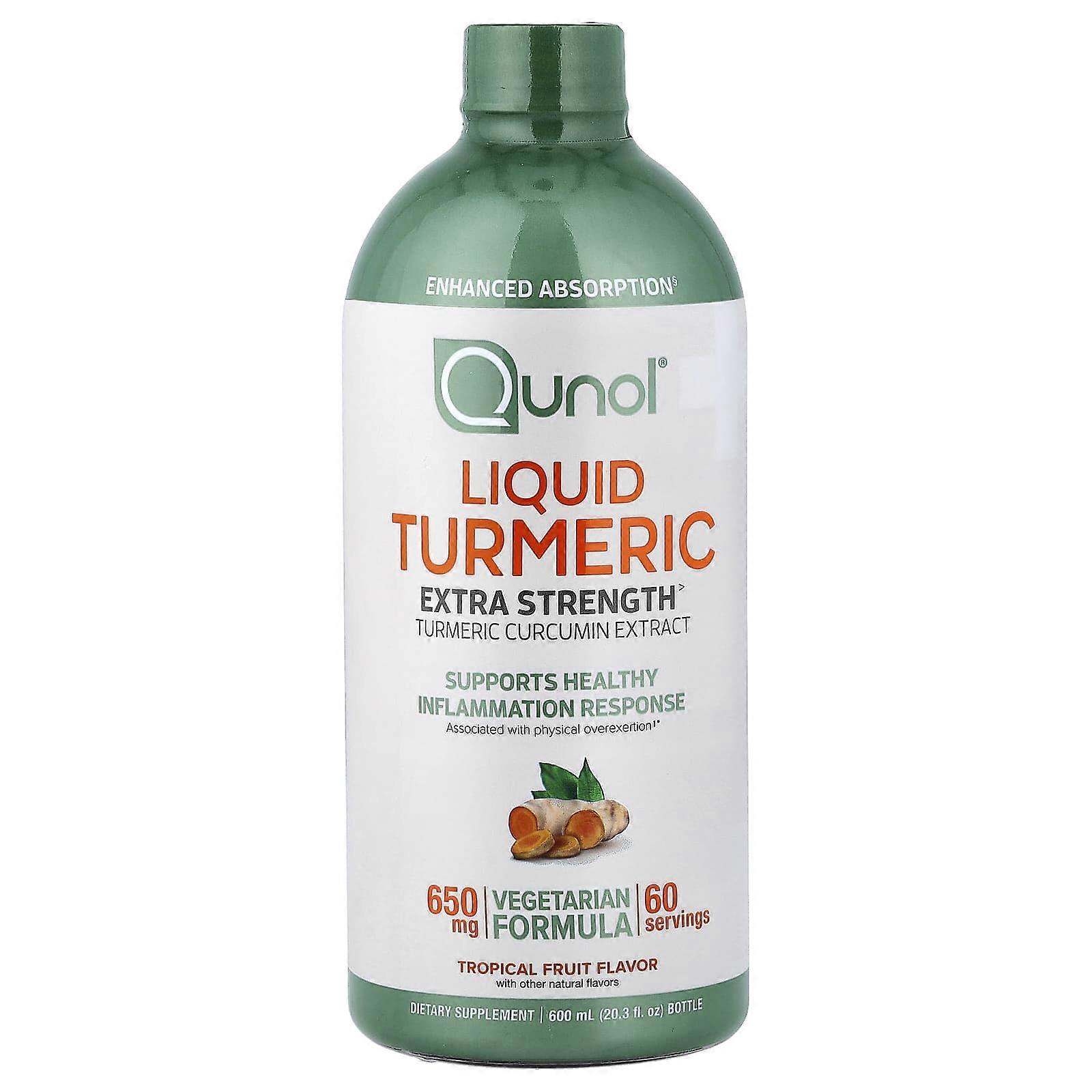 Qunol, Liquid Turmeric, Tropical Fruit, 20.3 fl oz (600 ml)