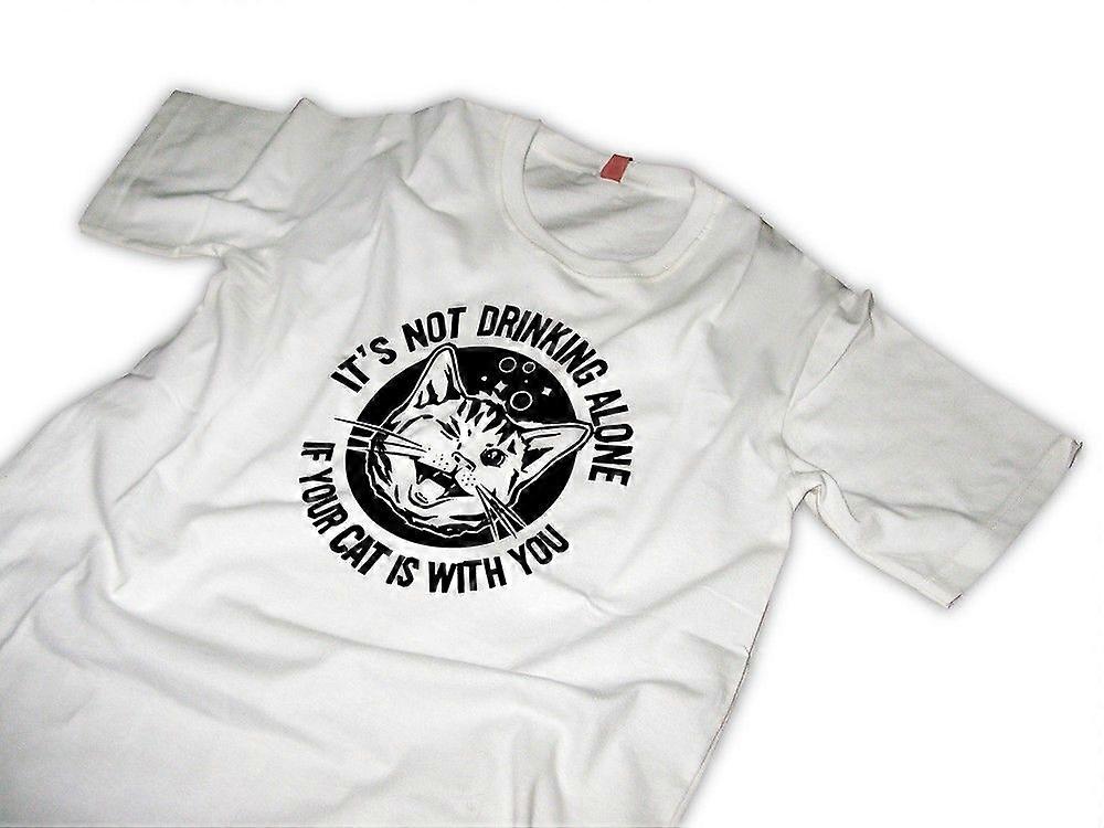 Cat tshirt drinking with cats JA3313