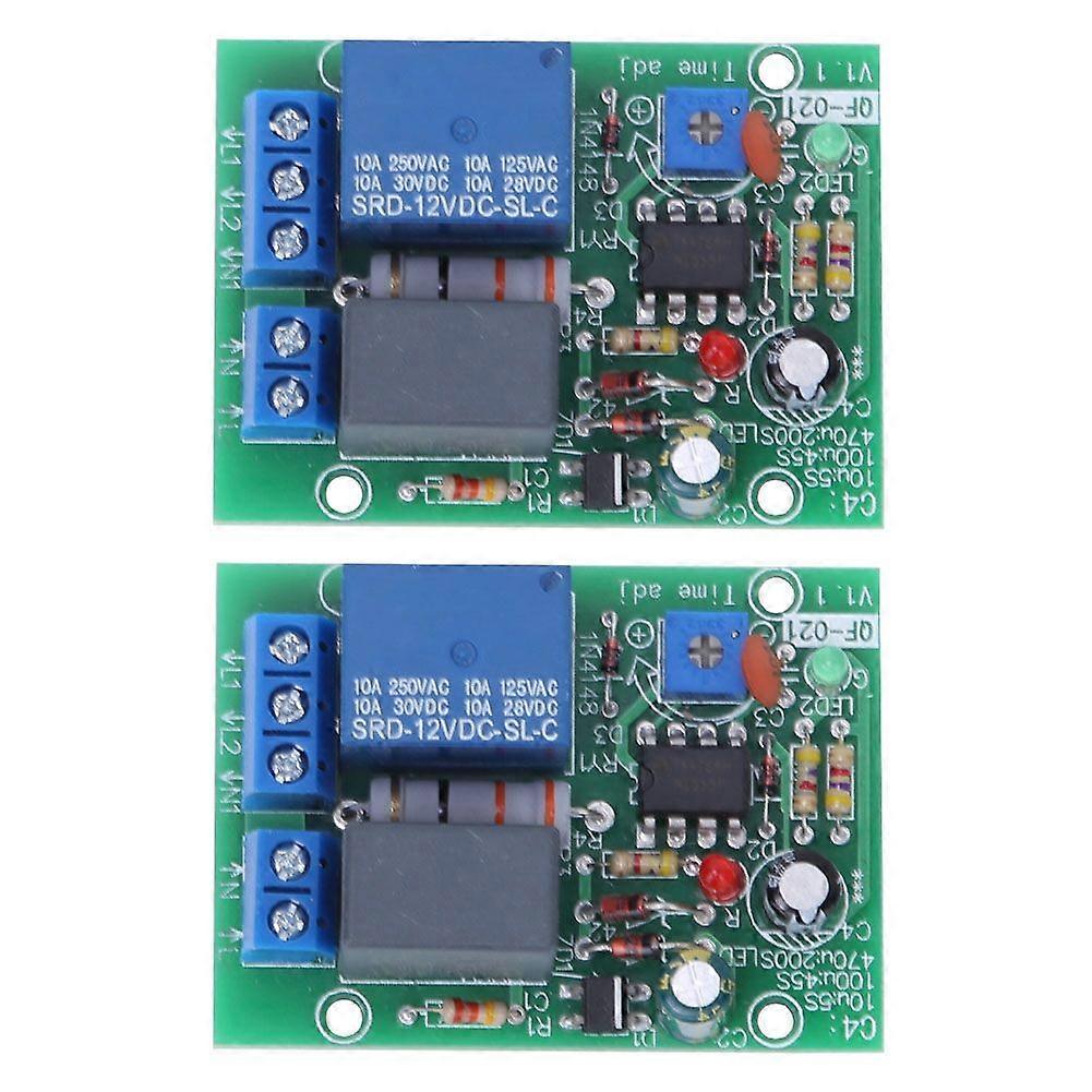 2PCS Time Delay Relay Module Industrial Control Elements for Monostable Circuit
