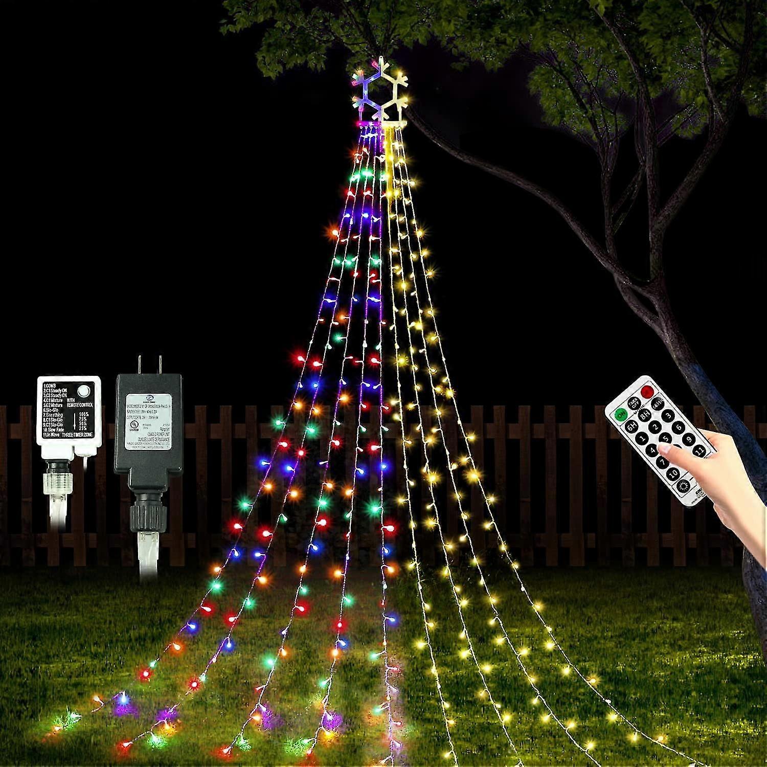 Weihnachtsdekorationen Schneeflocken Lichterkette Lichter, Led Weihnachtslichter Fee Funkel Lichter für Outdoor Urlaub