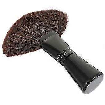 Poederkwast in waaiervorm voor het blenden van make-up, koffiekleur
