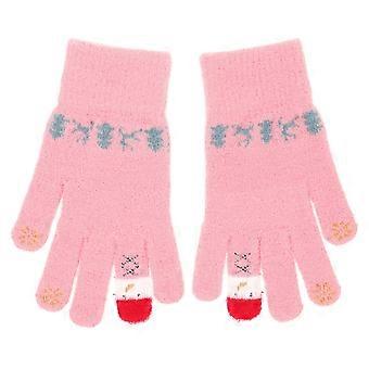 Christmas Warm Snowman Touchscreen Gloves for Outdoor Use 1Pair