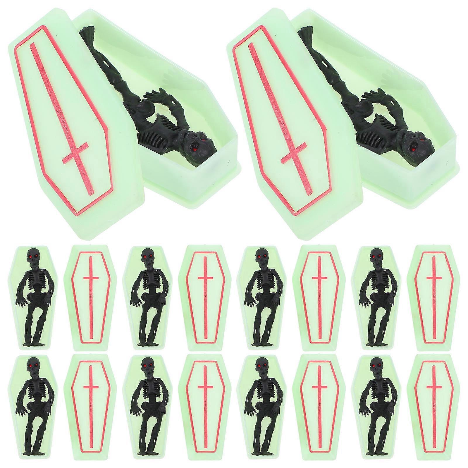Plastic Coffin Containers Mini Coffin Boxes for Prank 2Sets