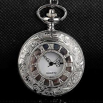 Luxe Mode Romeinse Cijfers Quartz Zakhorloge Eenvoudig Business Horloge Ketting Unisex Hoge Kwaliteit Klok Hanger
