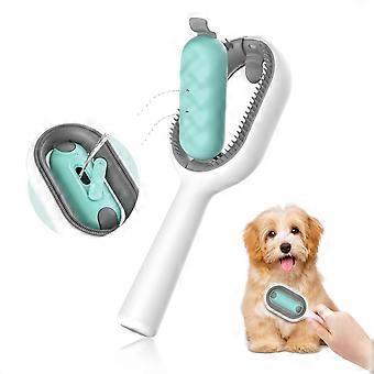 Cat Brush with Water Tank Pet Hair Removal Comb Slicker Brushes for Dogs Cats Grooming Tool Removes Loose Undercoat Mats Tangled(LongHaired Blue)