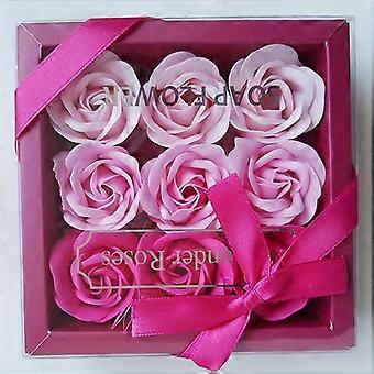 Date under Roses 9-Piece Rose Soap Flower Gift Box, Soap Flower Gift for Her, Valentine's Day Mother's Day Housewarming Wedding Souvenir