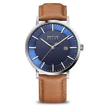 Bering Men's Watch Wristwatch Solar - 15439-507 Leather