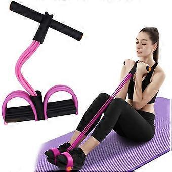Multifunktionales Widerstandsband, 6-teilig, elastisch, Yoga-Pedaltrainer, Naturlatex, Trainingsgerät, Schwarz