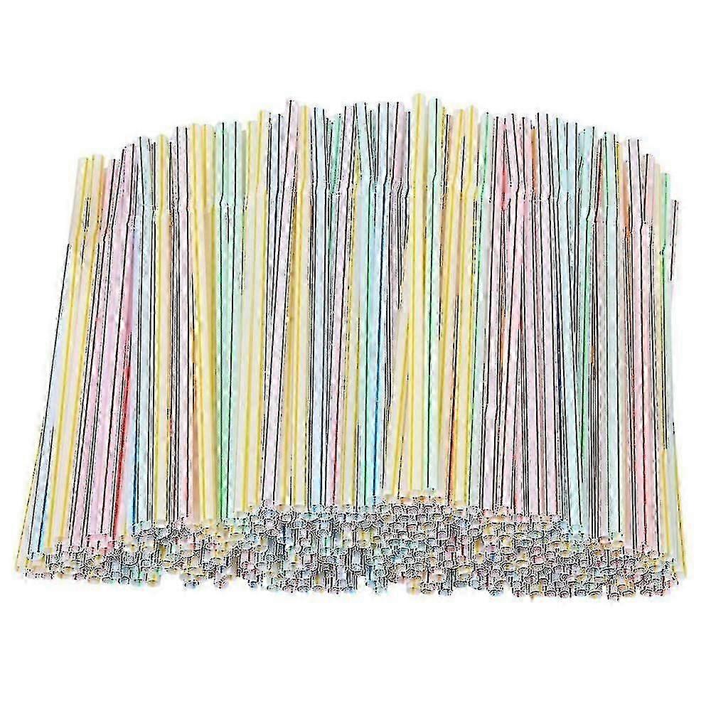 200pcs Plastic Drinking Disposable Straws 8 Inches