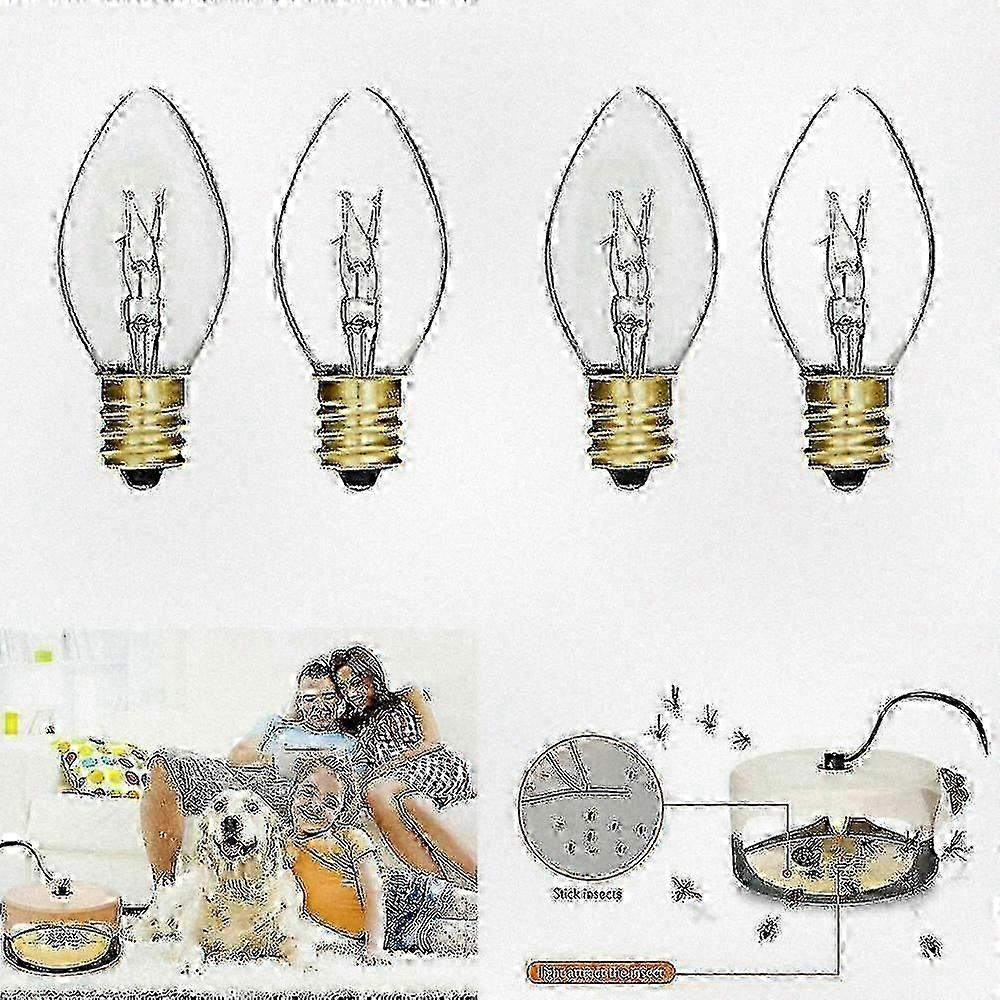 4pcs E12 7w LED Bulbs for Sticky Dome Flea Trap Killer Replacement