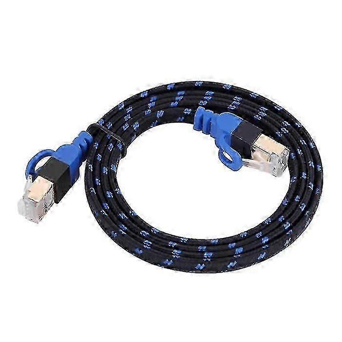 Lan Cable Cat7 Ethernet Cable Flat Network Rj45 Lan Patch Cord Cable (1m)