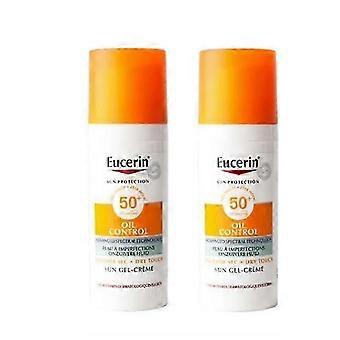 2 stks Eucerin Sun Oil Control Dry Touch Gel Cream Ultra Light Spf50 50ml
