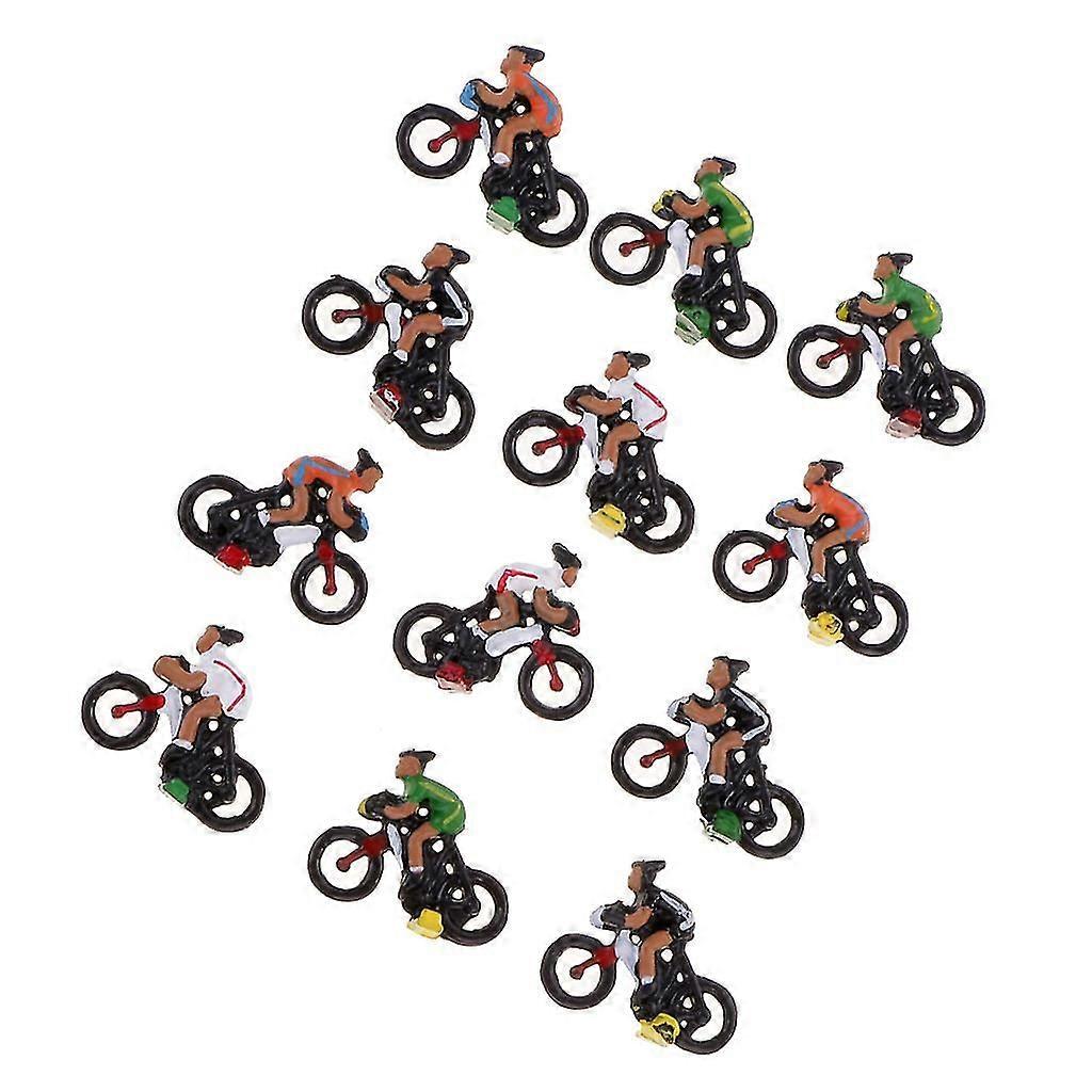 12 Pieces Miniature Cyclist Model