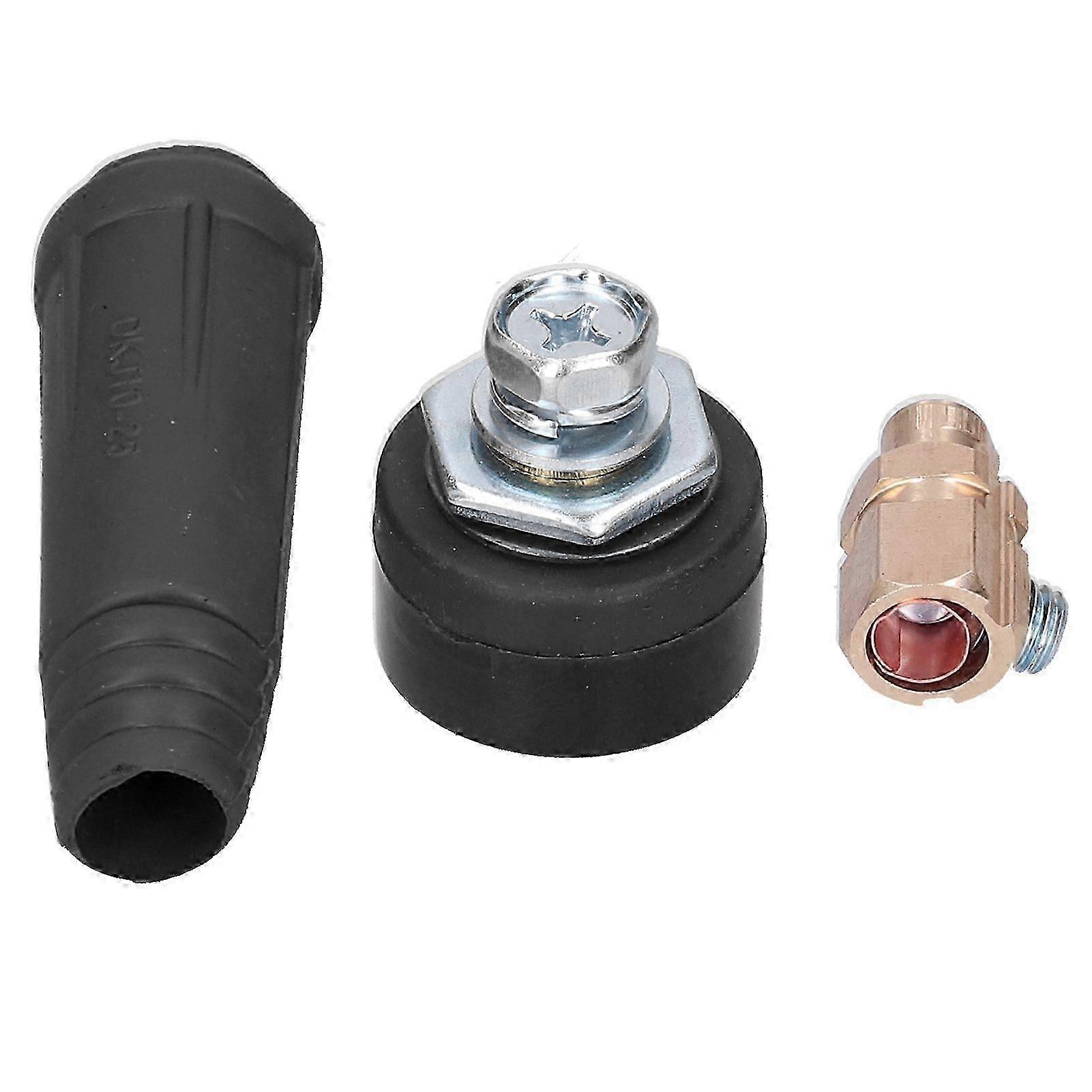 2 Packs Quick Coupler Socket Plug Welding Cable Connector Hardware Power Tools DJK 10?25Black