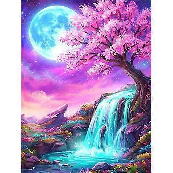 Waterfall Jigsaw Puzzle for AdultsDream Forest and Moon  Jigsaw Puzzle HAA453