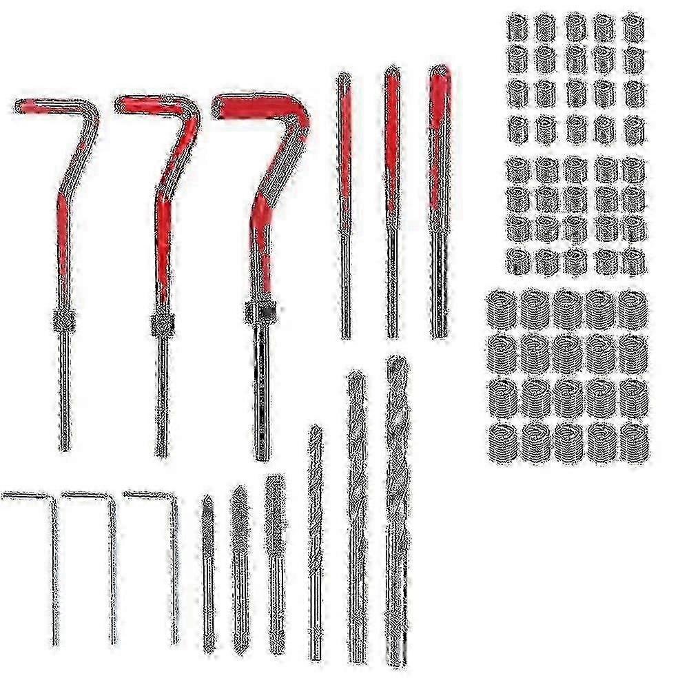 75 Pcs M5-M8 Thread Repair Tool Set with Screw Inserts