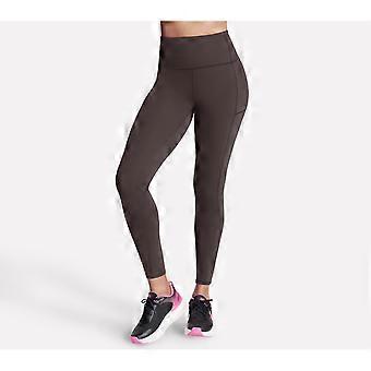 Skechers GOWALK FL HW Legging Nylon Women's Brown Sports Leggings