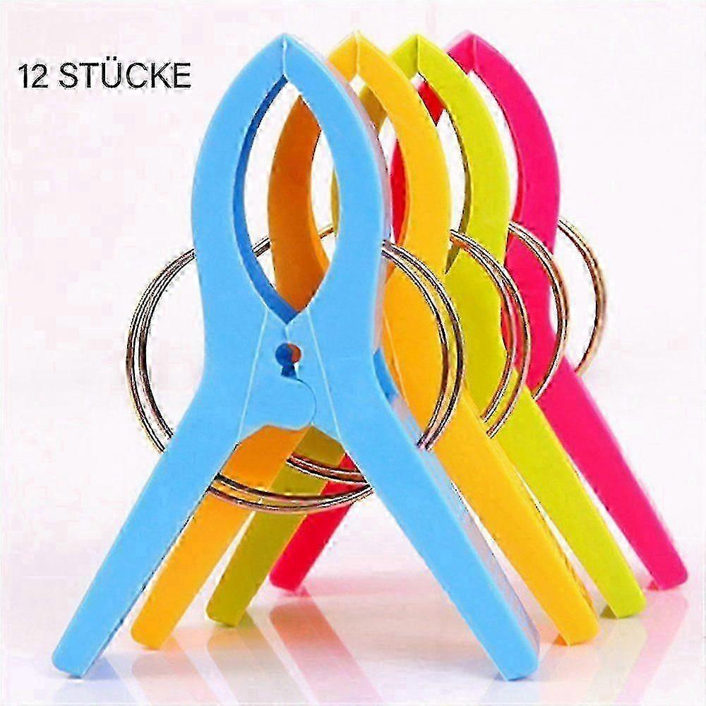 Large Windproof Beach Towel Clips