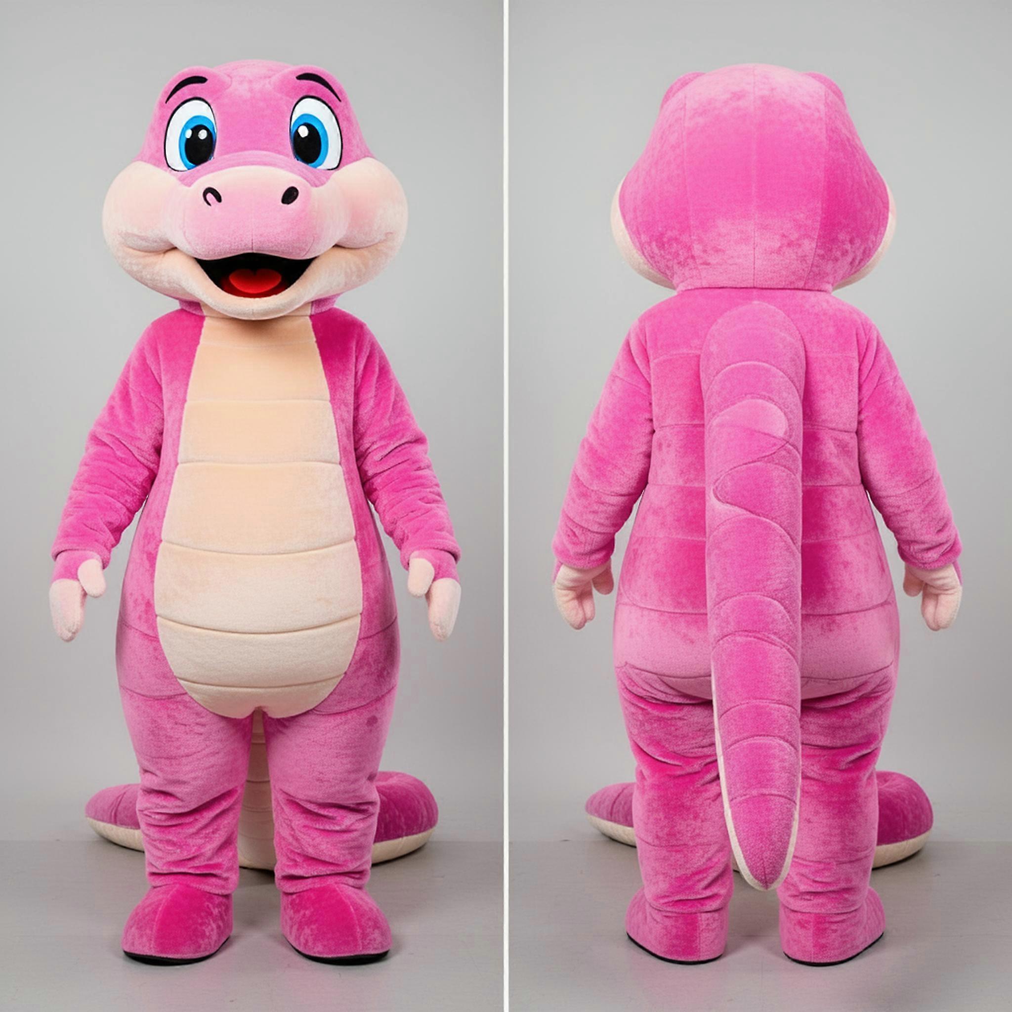 MASTICOT Pink Rounded Anaconda Mascot
