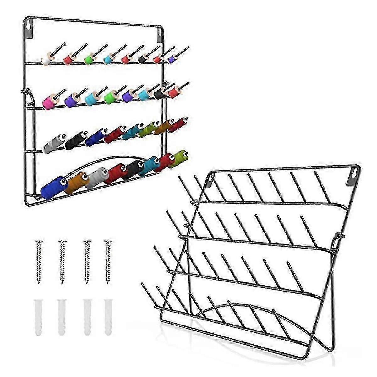 Thread Holder Wall Mount,32 Spools Sewing Thread Organizer,sewing Thread Storage,thread Rack,spool Thread Holder,thread