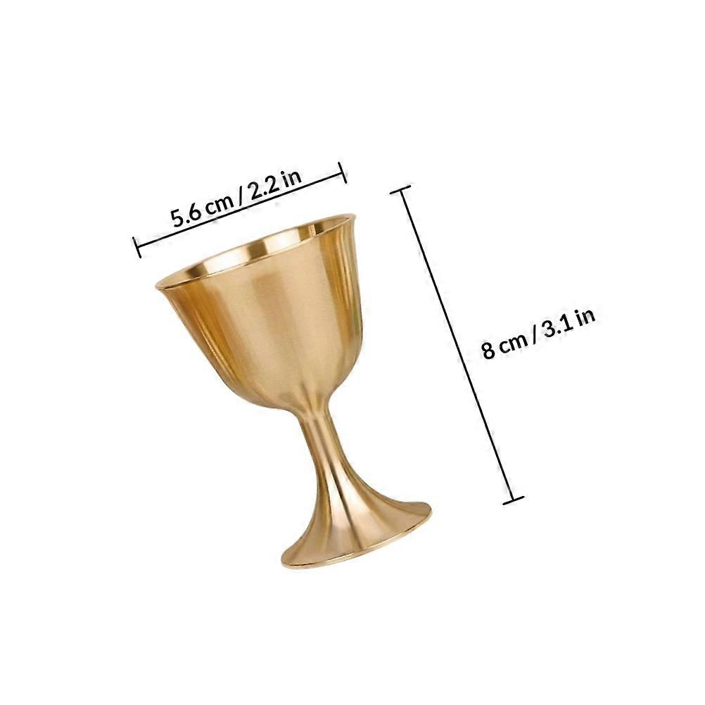 Multi-Function Pure Copper Cup for Buddha Offering 2Pcs Decorative Household Use