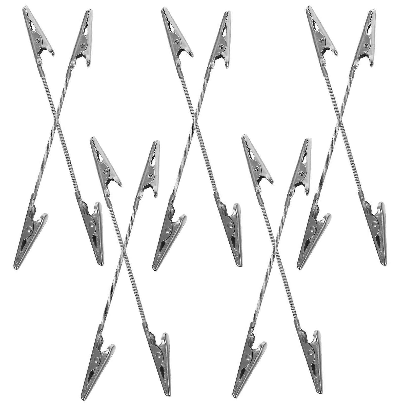 Double Head Metal Note Holders for Note Clipping 10Pcs Silver