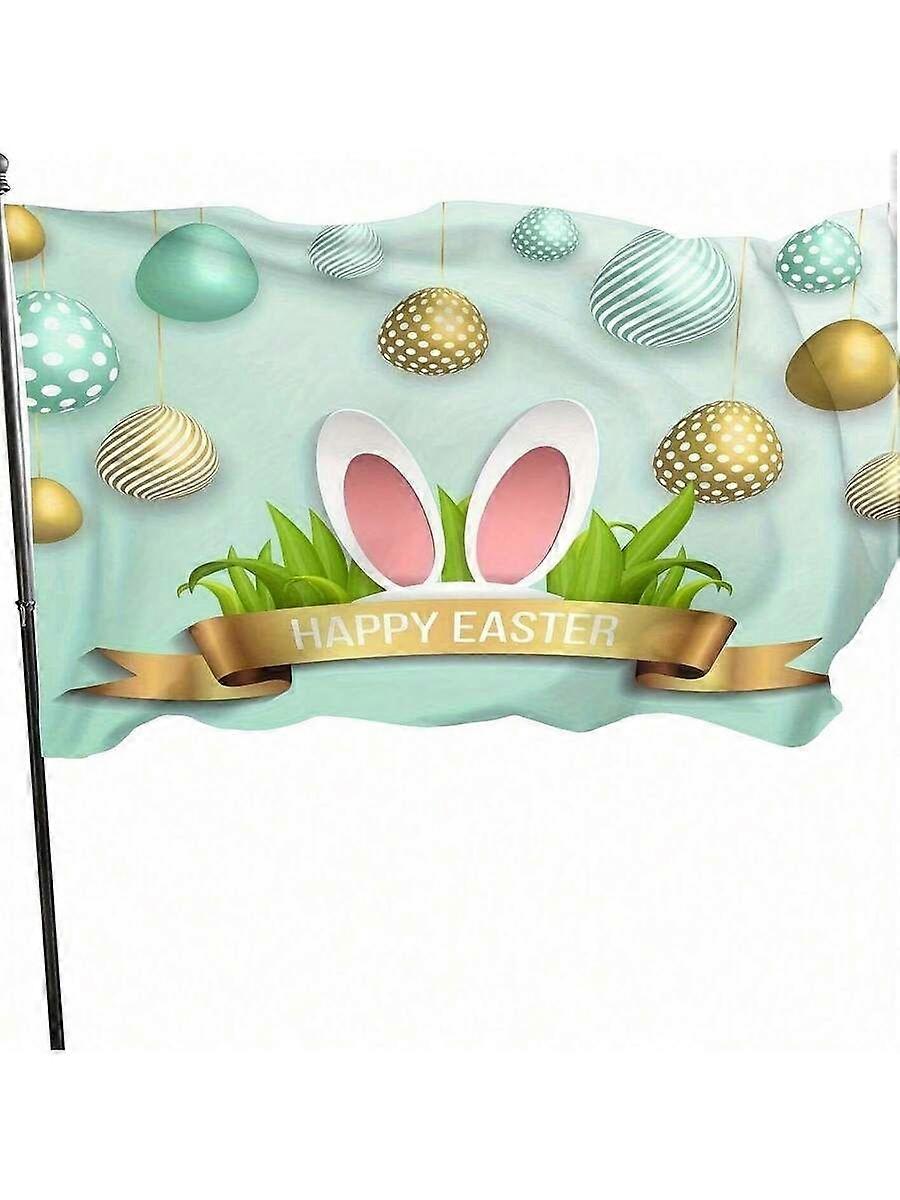 Easter Bunny Eggs Garden Flag