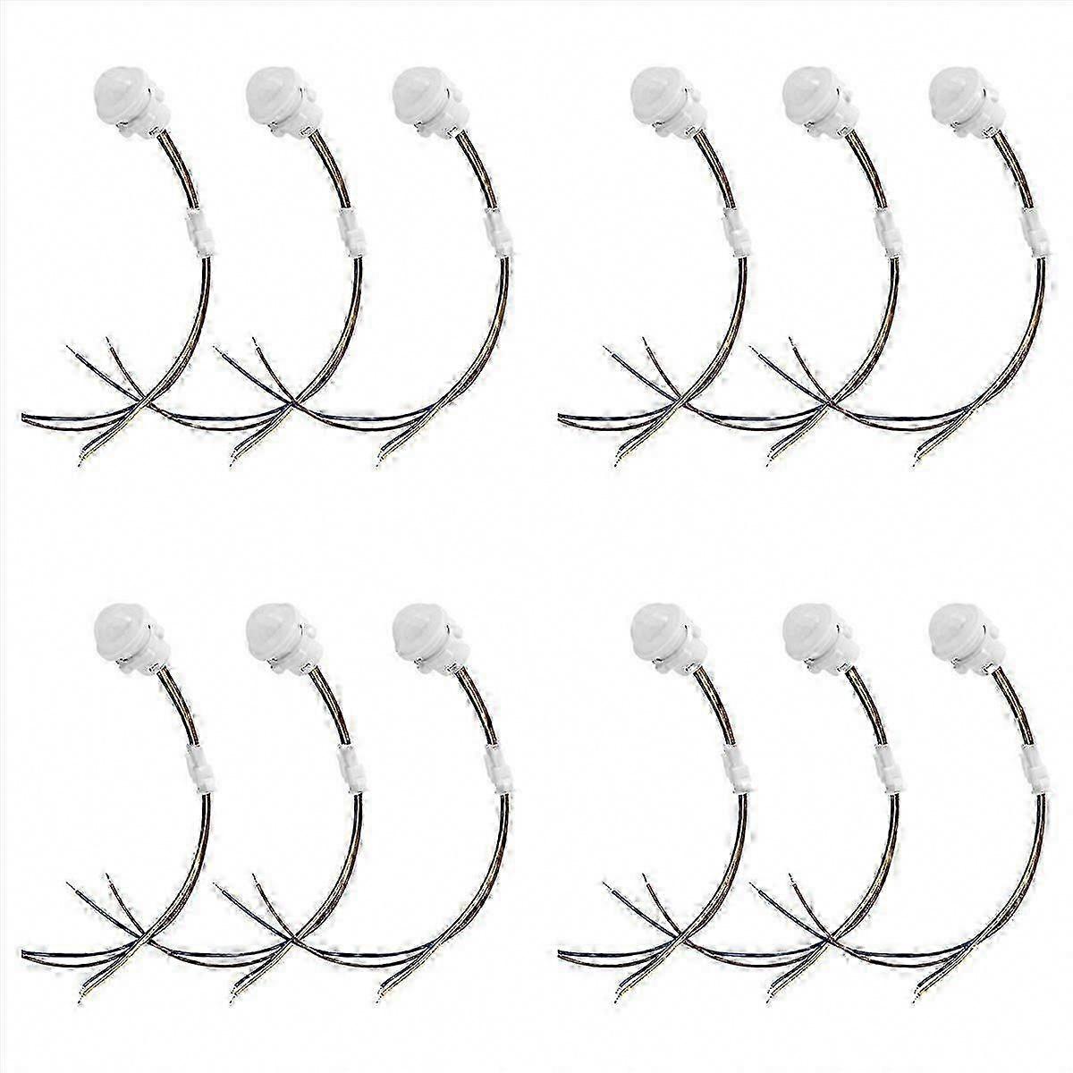 12 Pack PIR Motion Sensor Light Switch with Automatic Detection for Ceiling or Wall Mount, Energy Saving