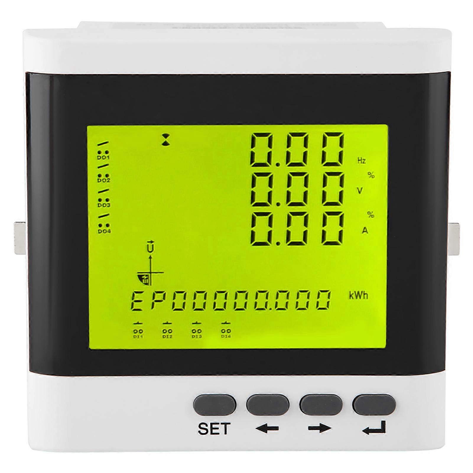 Multifunction Three Phase Programmable Electric Power Meter, LED Digital Ammeter, Voltmeter
