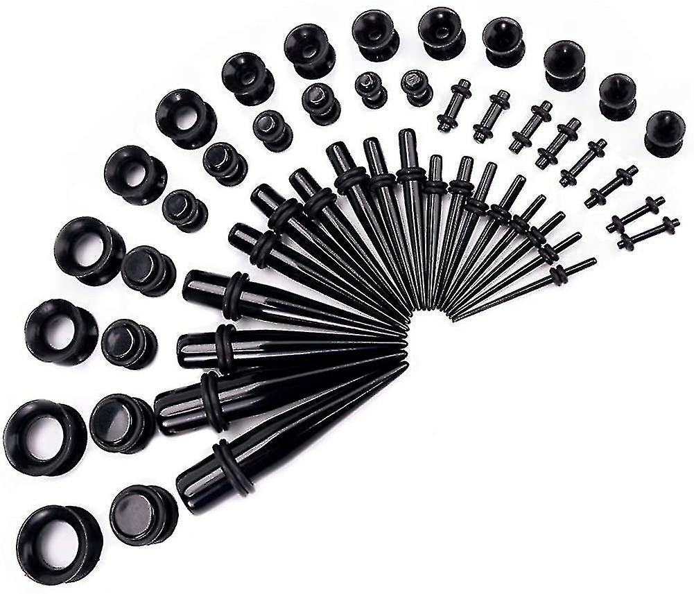 Ear Stretching Kit 50 Pieces Ear Gauges Expander Set Acrylic Rejuvenators And Plugs &silicone Tunnel