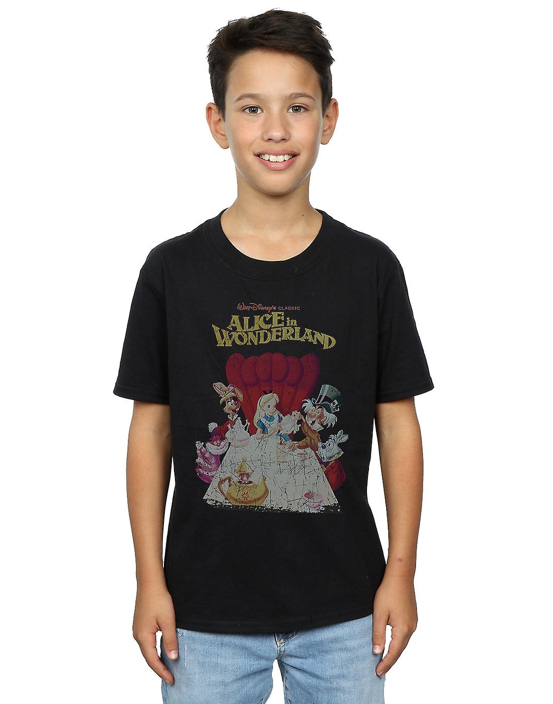Disney Boys Alice In Wonderland Retro Poster T-Shirt